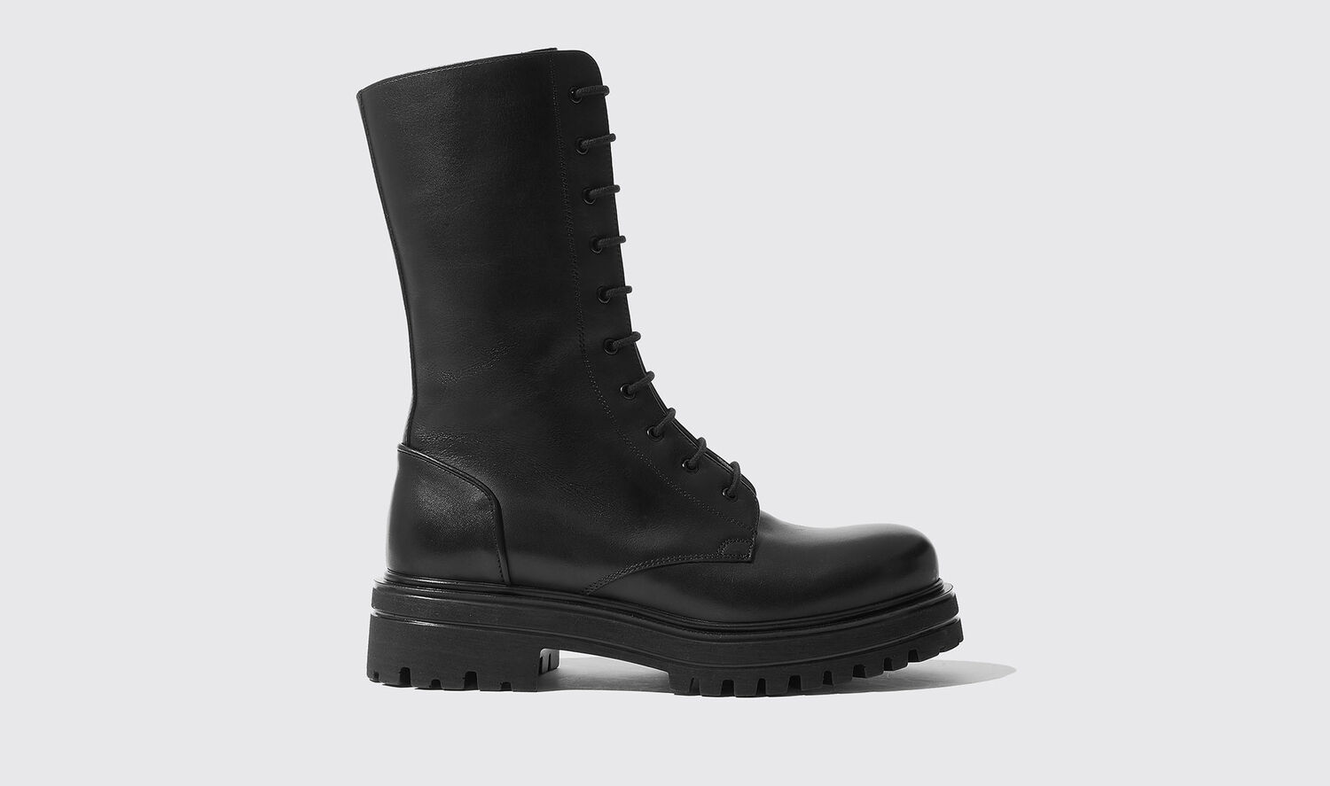 Scarosso Boots Cara Black Calf Leather In Black - Calf