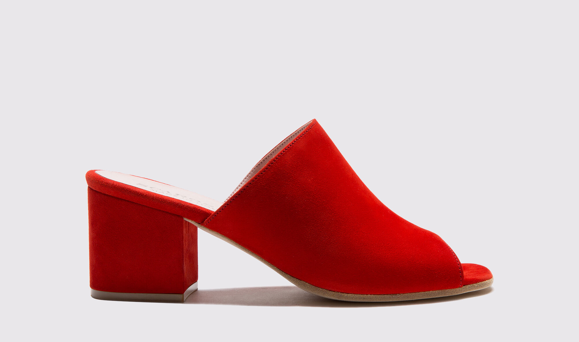 womens red mules