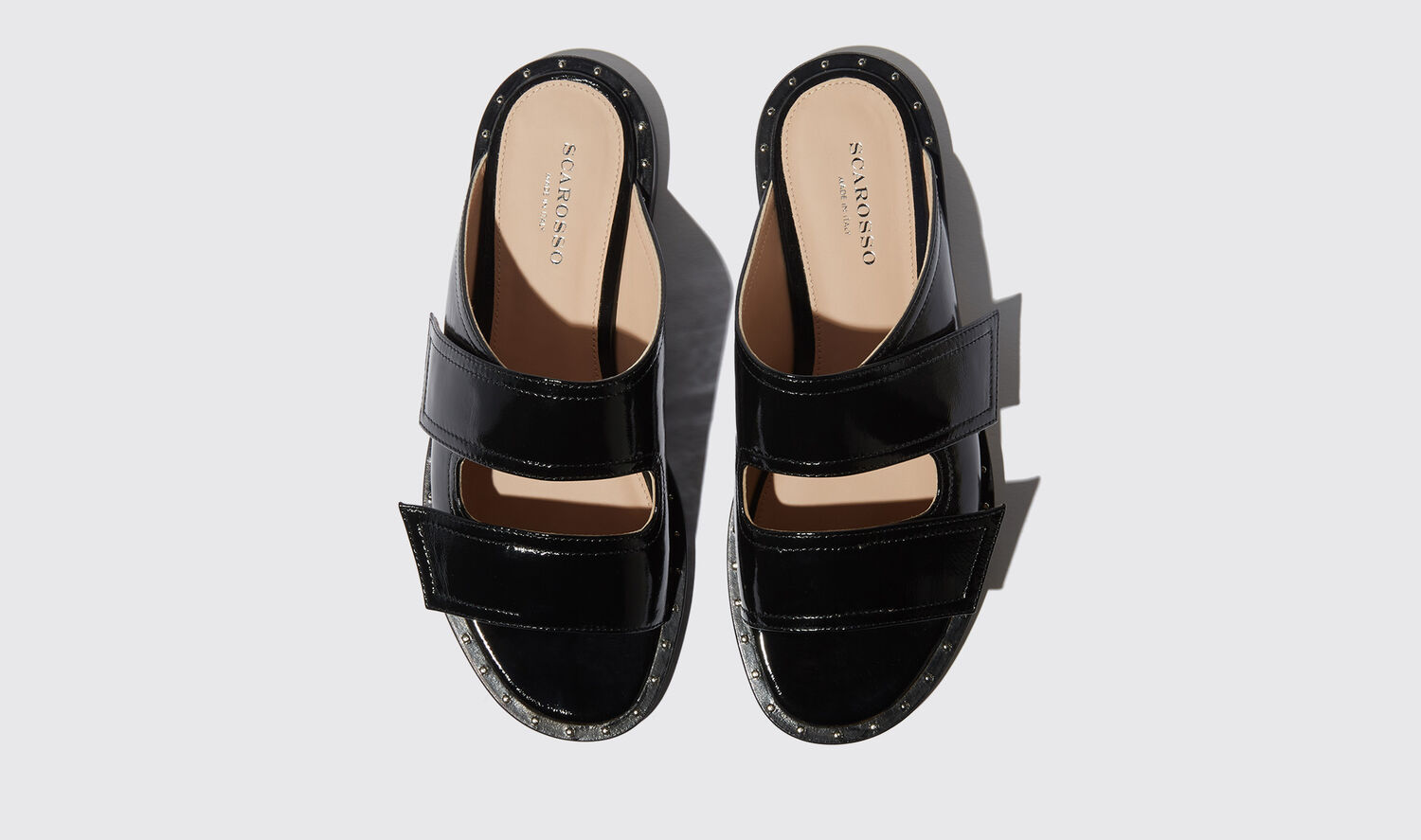 Shop Scarosso Karen Black Patent - Woman Sandals & Espadrillas Black In Black - Patent Leather