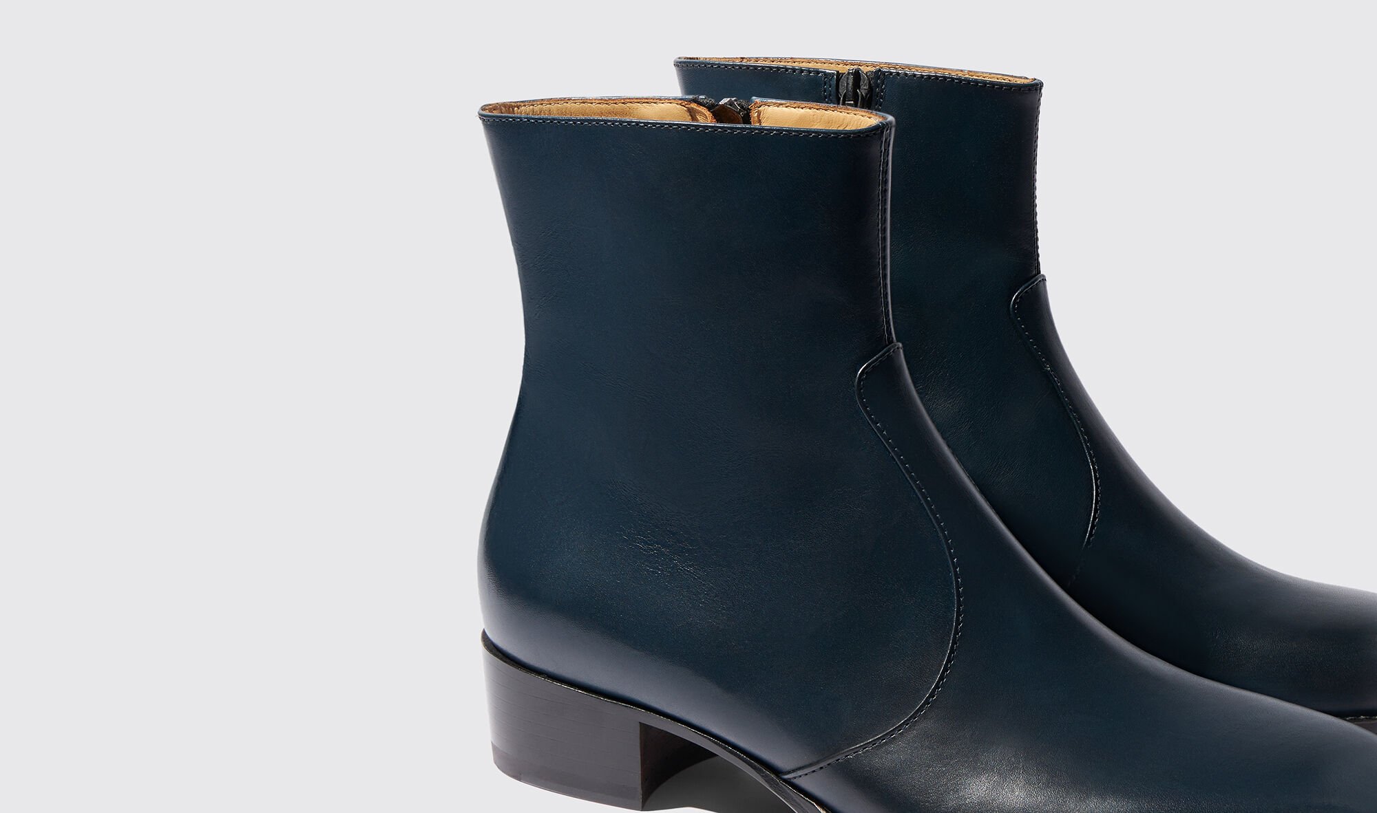 Scarosso Warren leather Chealsea boots - Blue
