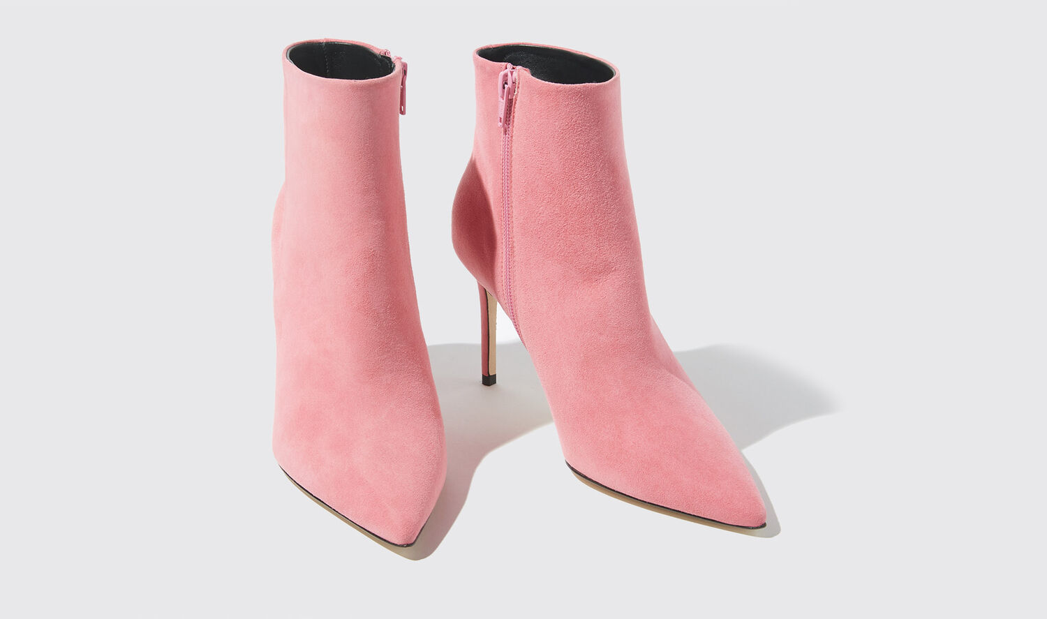 Shop Scarosso Anya Pink Suede - Woman Boots Pink In Pink - Suede