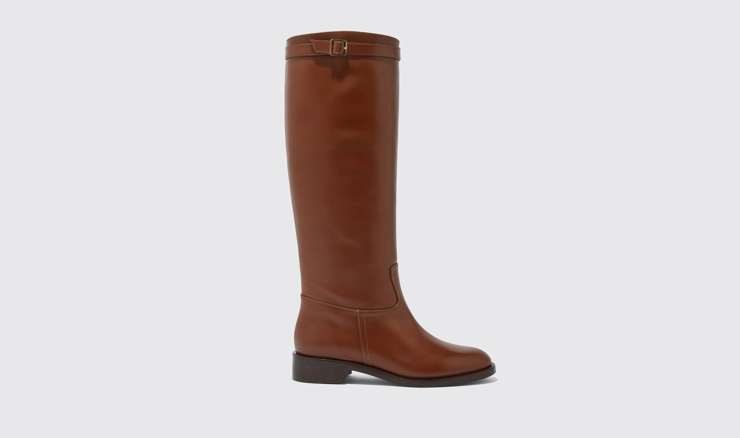 Scarosso Boots Lauren Cognac Calf Leather In Cognac - Calf