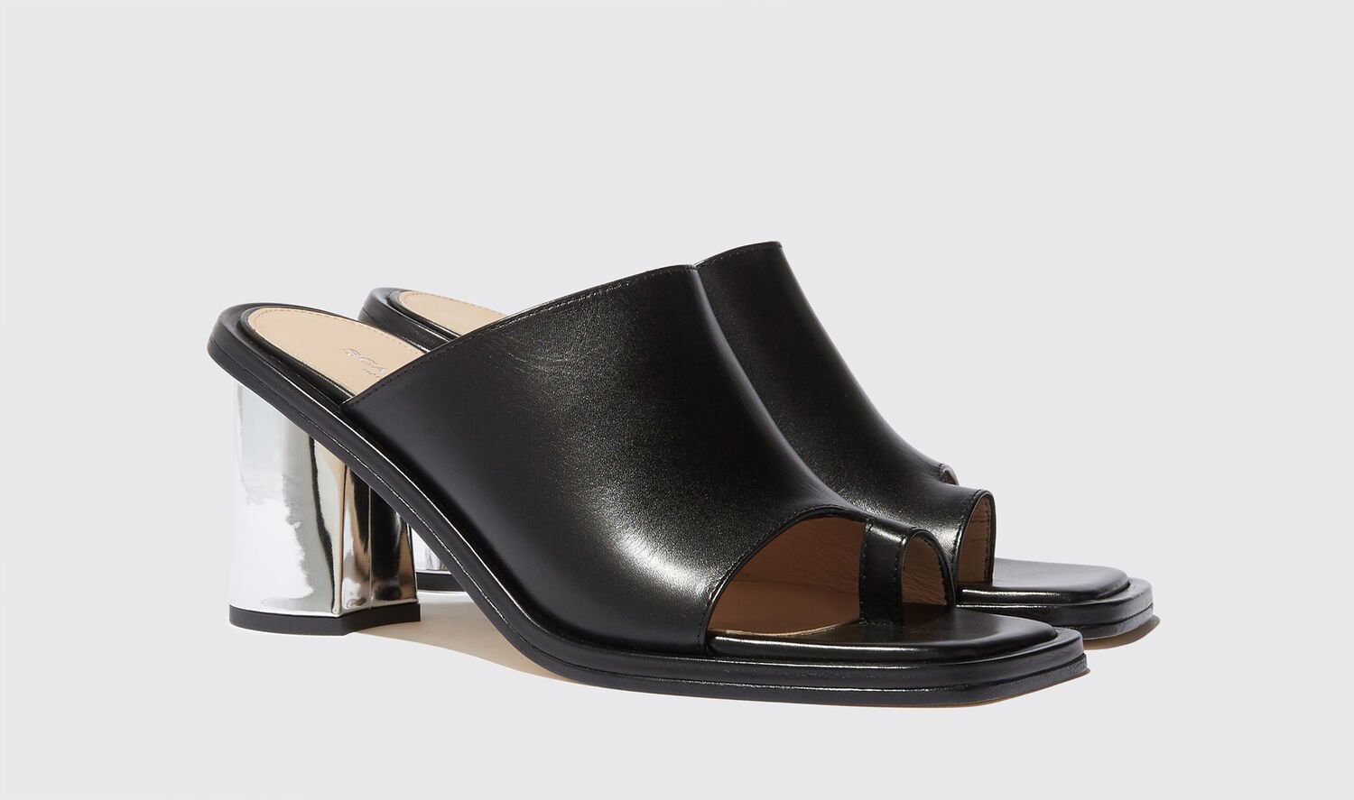 Shop Scarosso Gwen Black - Woman Sandals & Espadrillas Black In Black - Calf Leather