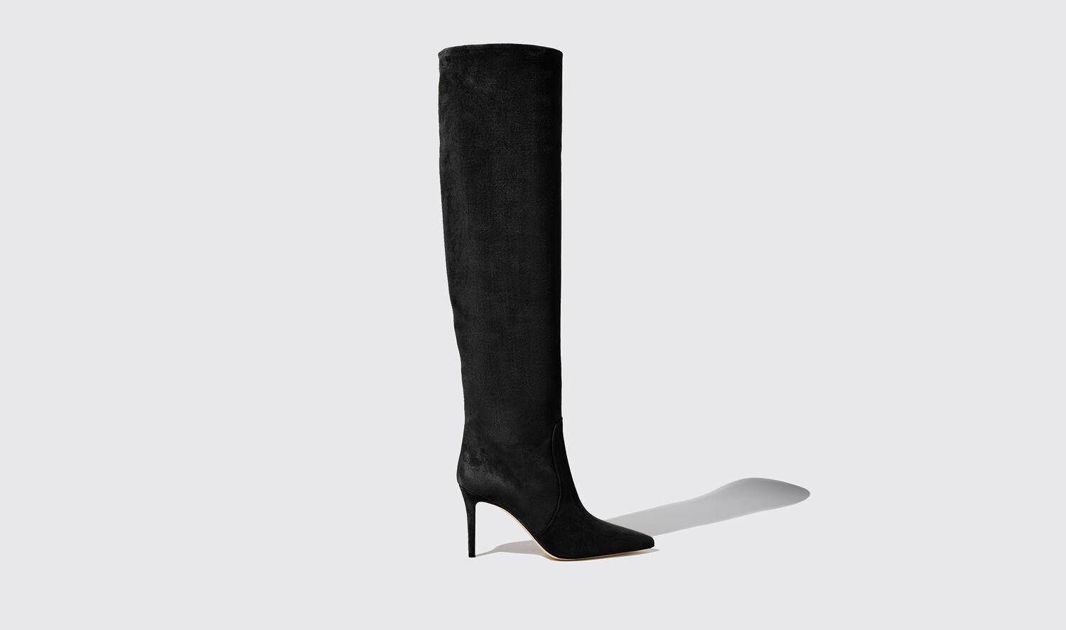 Scarosso Boots Carra Black Suede Suede Leather In Black - Suede