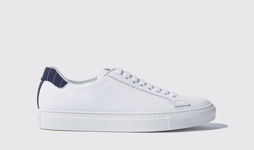 Pinstripe White Sneakers for Men | Scarosso®