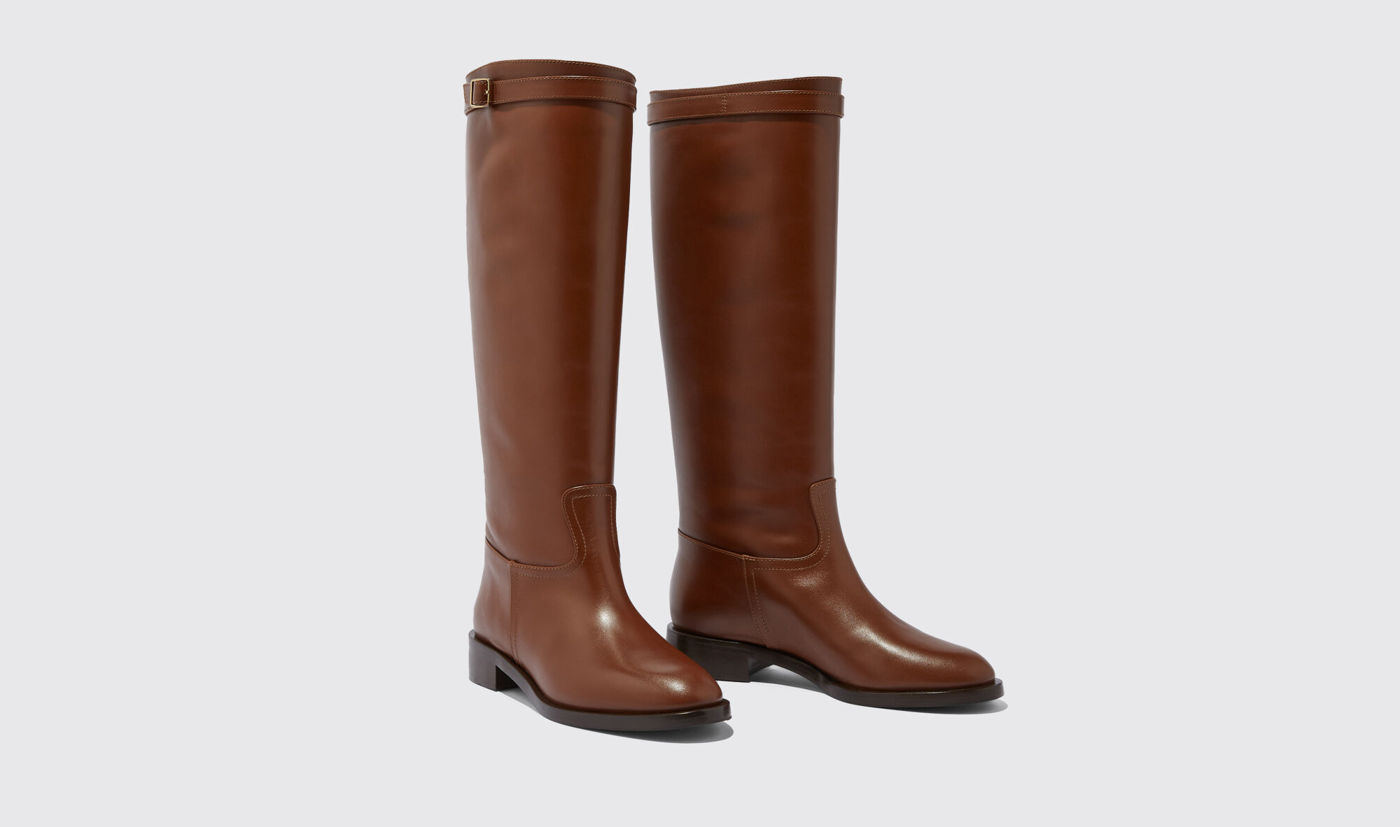Scarosso suede knee-length boots - Brown