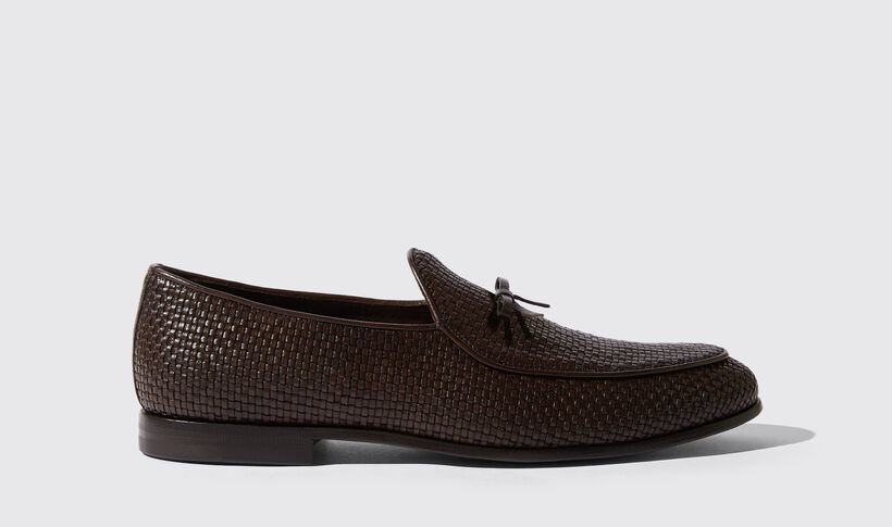 Henri Brown Woven Loafers for Men | Scarosso®