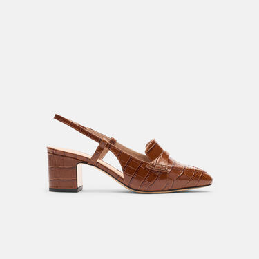 Scarosso Bianca Tan Croco Tan - Croco-Printed Calf BIANCAPUMP