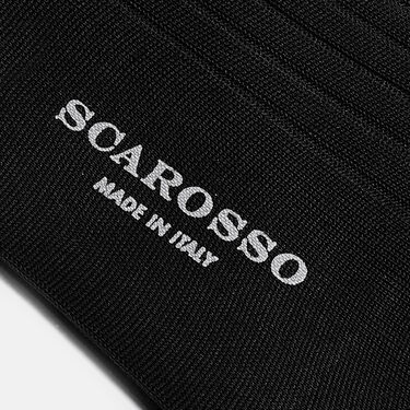 Scarosso Black Cotton Knee Socks Black - Cotton KNEECOTTSOCK