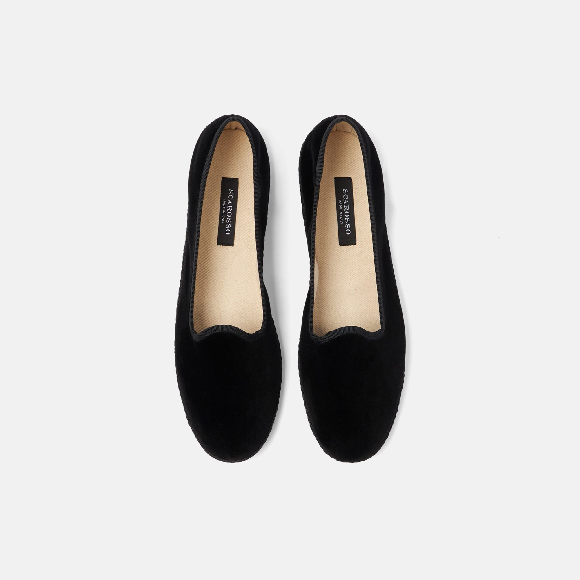 Scarosso Valentino Black Velvet Black - velvet VALENTINOSLIP