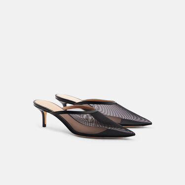 Scarosso Laura Black Mesh Black - Mesh LAURAMULE