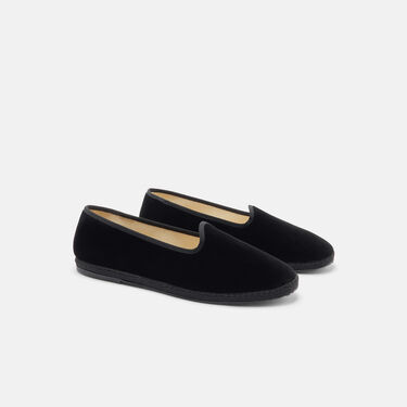 Scarosso Valentino Black Velvet Black - velvet VALENTINOSLIP