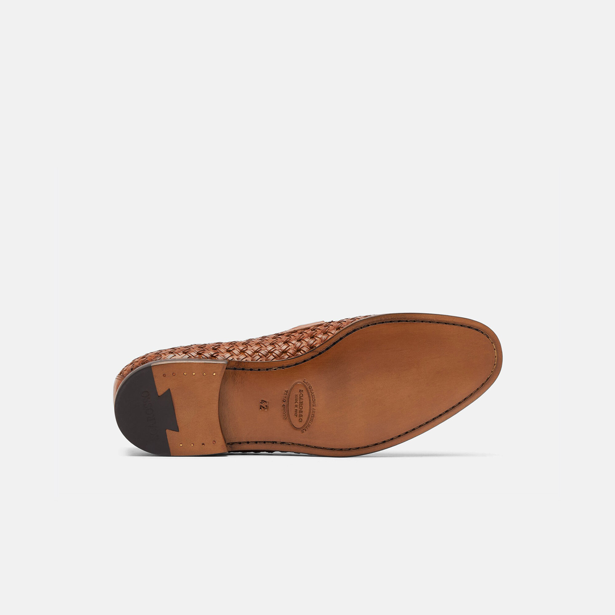 Scarosso Alessandro Cognac Woven Cognac - Calf ALESSANDROLOAF