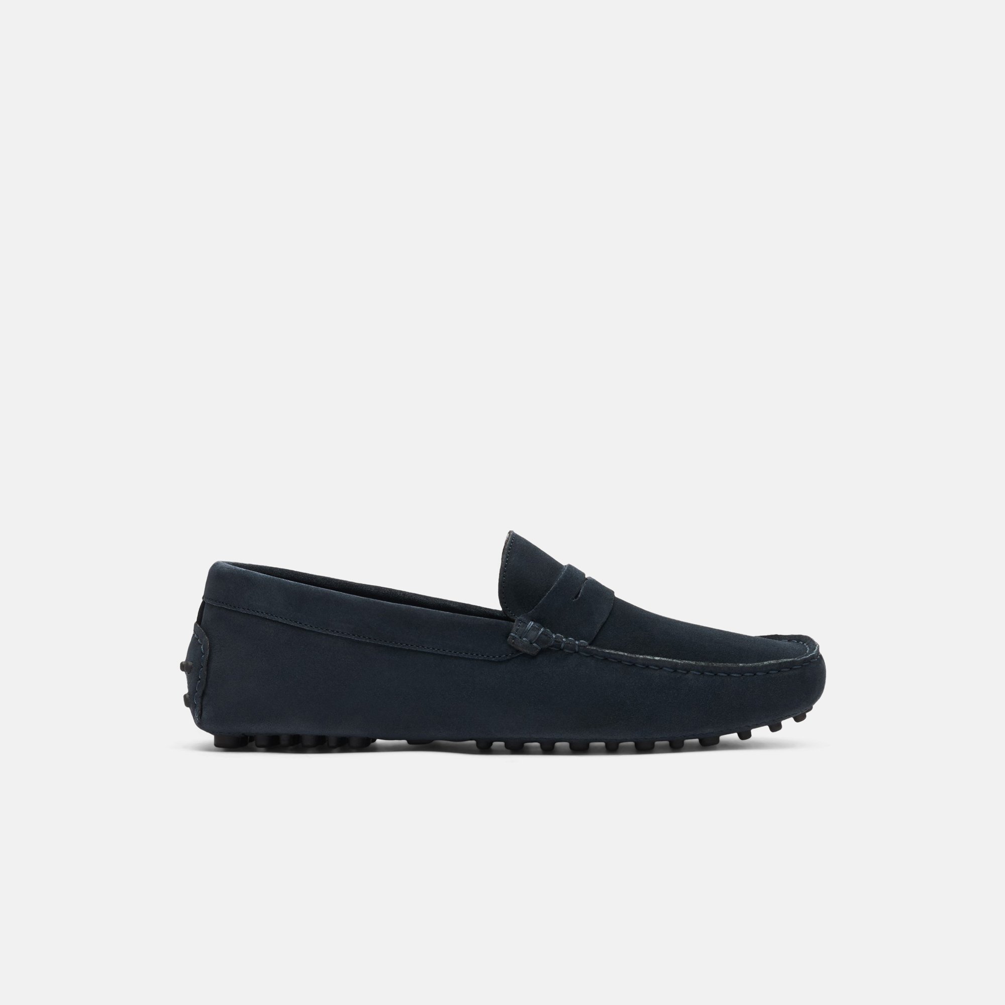 Blue suede driving store mocs