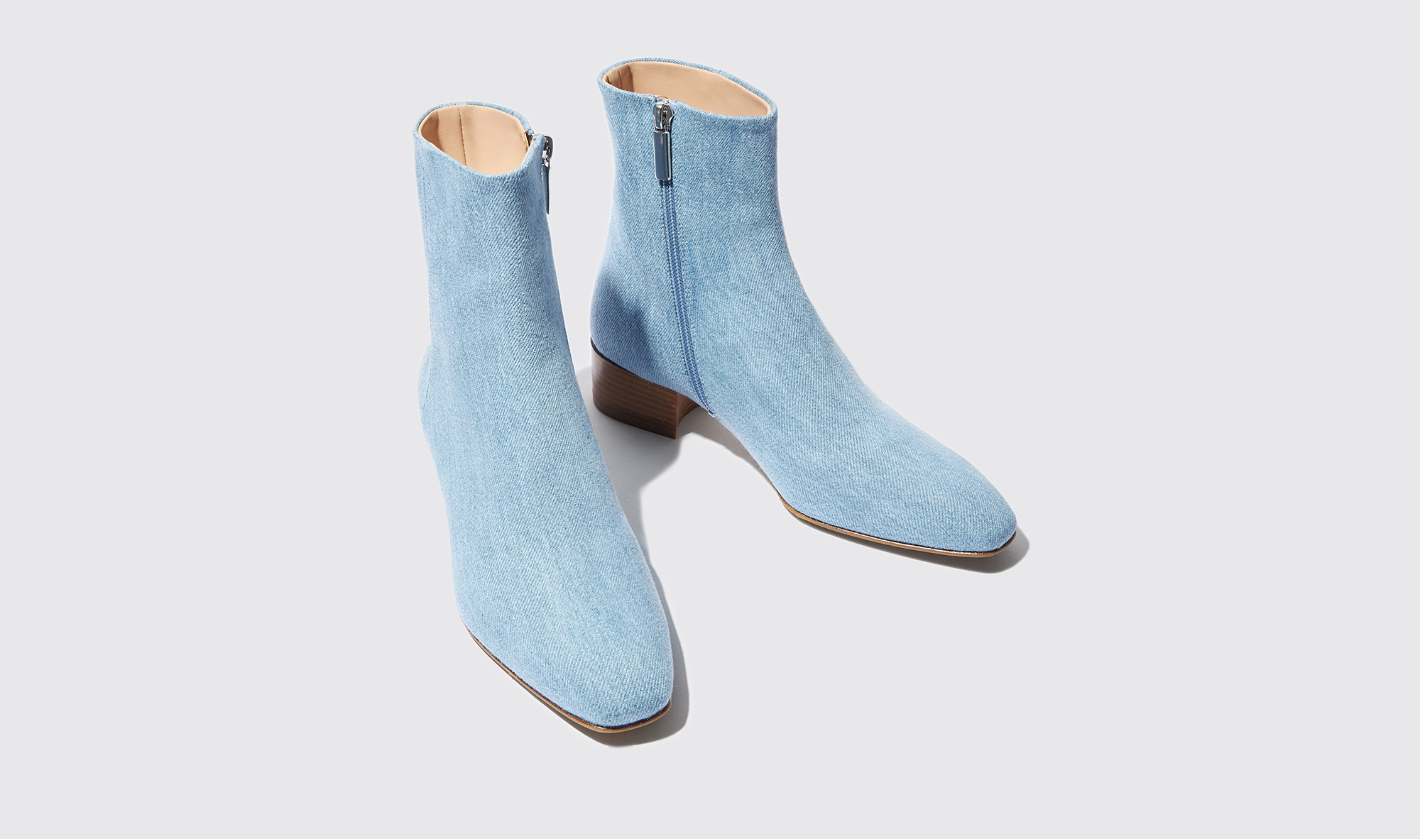 Shop Scarosso Ambra Light Blue Denim - Woman Boots Light Blue In Light Blue - Denim