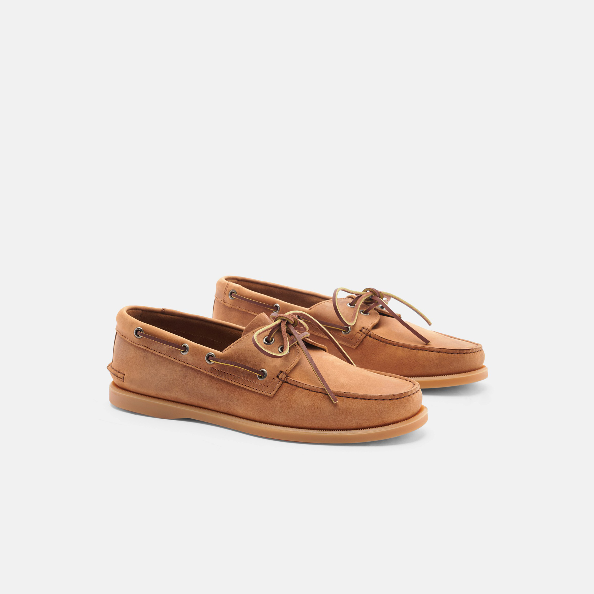 Jude Cognac Nubuck Boat Shoes for Men | Scarosso®